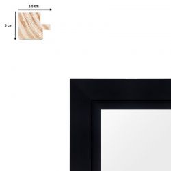 Cadre profil carré noir ou blanc pour Dibond-Plexi
