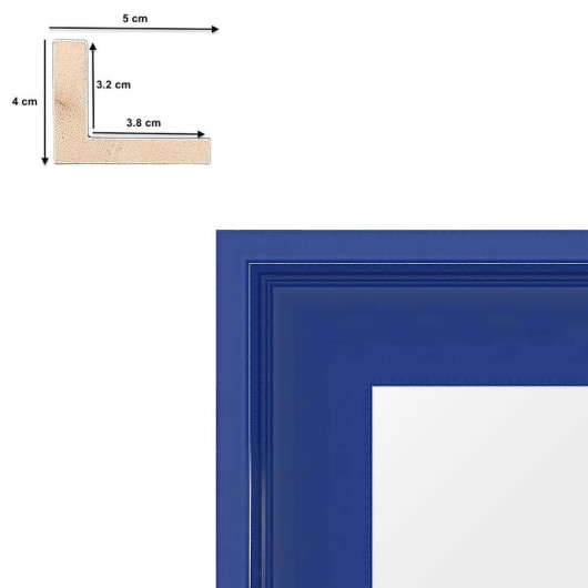 Caisse Américaine laquée-Bleu foncé