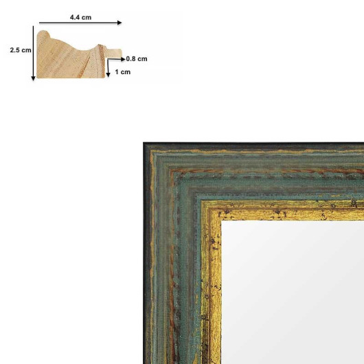 Cadre patine essuyée 44 pour photo-litho