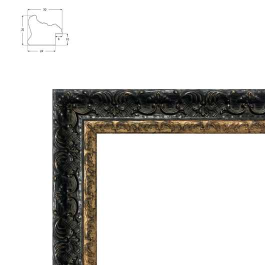 Cadre motif Barbizon pour photo-litho 