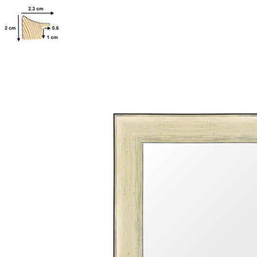 Cadre sur mesure patine effet métal avec dos de cadre