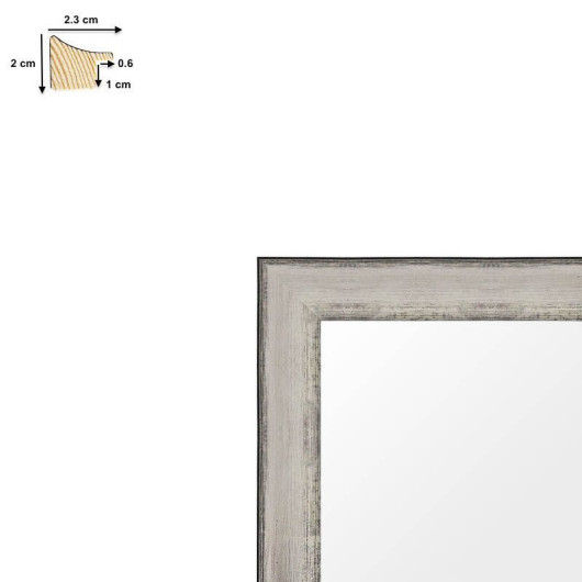 Cadre creux patine effet métal pour photo-litho