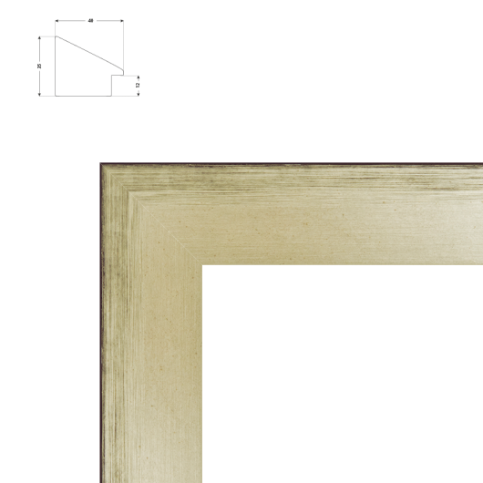 Cadre sur mesure incliné effet métal pour photo-litho