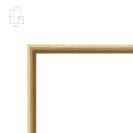 Cadre Fin Placage Chêne Naturel