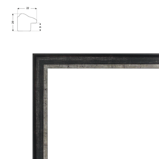 Cadre effet oxydé pour photo-litho