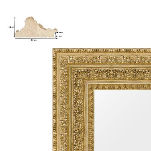 Cadre sculpté orné doré pour toiles