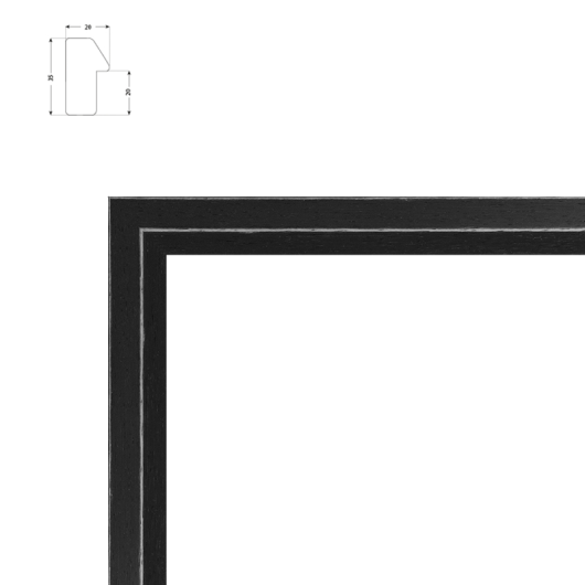 Cadre sur mesure Shabby avec dos de cadre