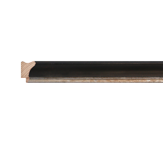 Cadre sur mesure Empire noir mat avec congé doré ou argent vieilli avec dos de cadre
