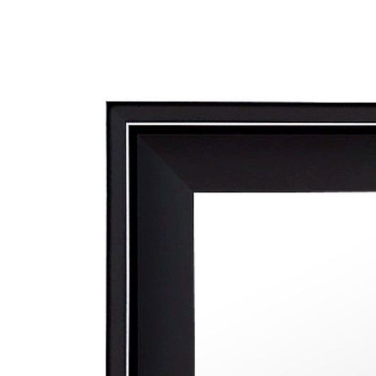 Caisse Américaine finition noir mat ligne argent pour toiles