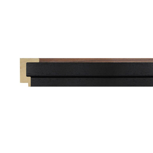 Caisse Américaine pour Dibond-Plexi-noir et teck