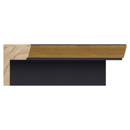 Caisse Américaine finition noir mat bord argent ou doré pour toiles