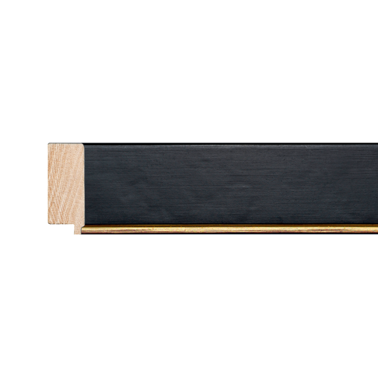 Cadre sur mesure plat noir liseré or ou argent pour photo-litho