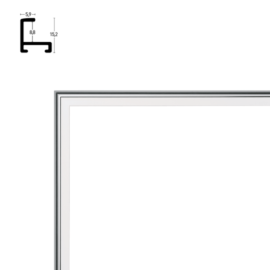 Cadre sur mesure profil 04 avec dos de cadre