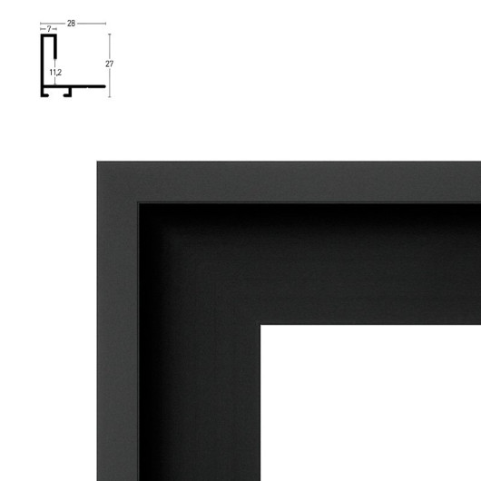 Cadre sur mesure en aluminium Nielsen profil 271 pour toiles