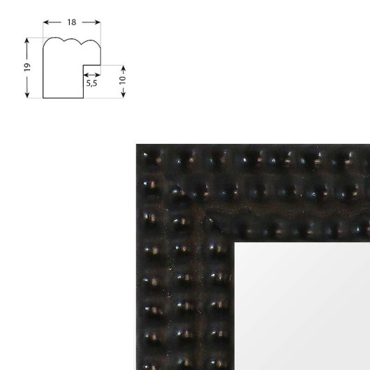 Cadre ornement perles pour photo-litho